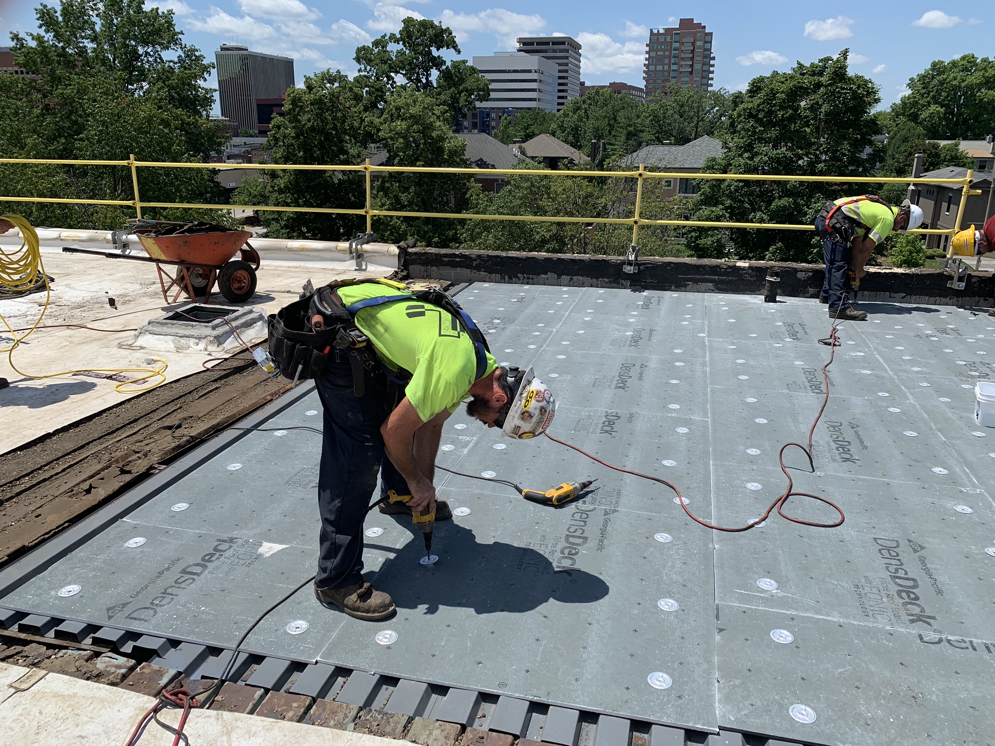 commercial roofing job